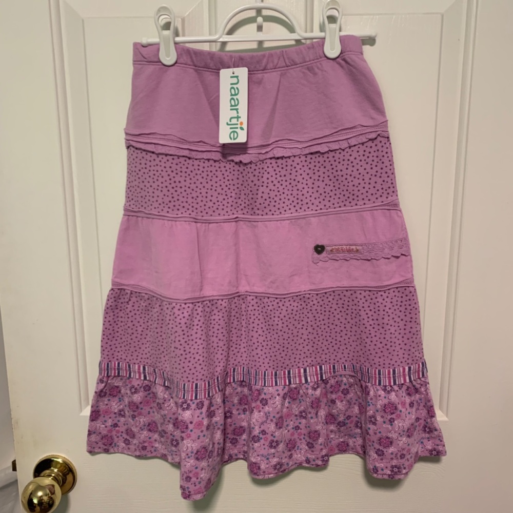 Naartjie Purple Layered Ruffled Skirt Size 10 Years